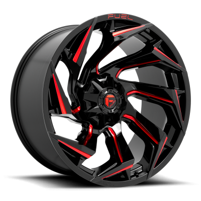 FUEL D755 REACTION GLOSS BLACK WITH RED MILLING